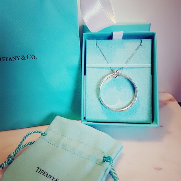 Tiffany & Co. Sterling Silver Paloma Picasso Melody Circle Necklace Large - Picture 3 of 3